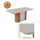 Ver imagem 5 de Mesa de Jantar Aspen 180cm Tampo Mdf Vidro 6 Cadeiras Copper Veludo Capuccino/nat/off/serig. Off