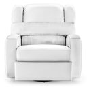 Ver imagem 4 de Poltrona do Papai Reclinável Napoli Glider Giratória Usb Pu Branco Fh1 - D\'rossi