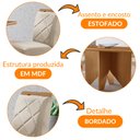 Ver imagem 5 de Mesa de Jantar Evora 120cm Mdf Canto Copo e 4 Cadeiras Melissa