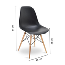 Ver imagem 6 de Cadeira Charles Eames Wood Design Eiffel de Jantar Preta