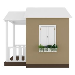 Casinha de Brinquedo Mdf com Varanda Artesanal Branco/bege L12 - Gran Belo Casinha Infantil - 7