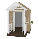 Ver imagem 6 de Casinha de Brinquedo Mdf com Varanda Artesanal Branco/bege L12 - Gran Belo Casinha Infantil