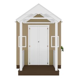 Casinha de Brinquedo Mdf com Varanda Artesanal Branco/bege L12 - Gran Belo Casinha Infantil - 8