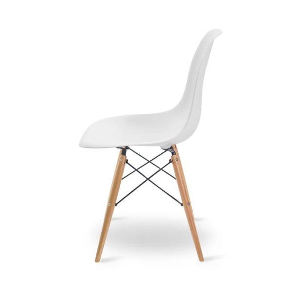 Cadeira Charles Eames Wood Design Eiffel de Jantar Branca - 2