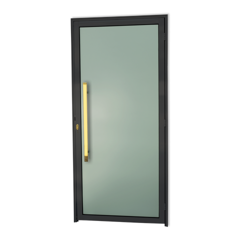 Porta Murano c/Puxador e. Super Preto Dourado 100 Brimak