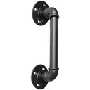 Ver imagem 4 de Puxador Duplo Industrial Ferro Fundido Pipe Preto Fosco 290mm