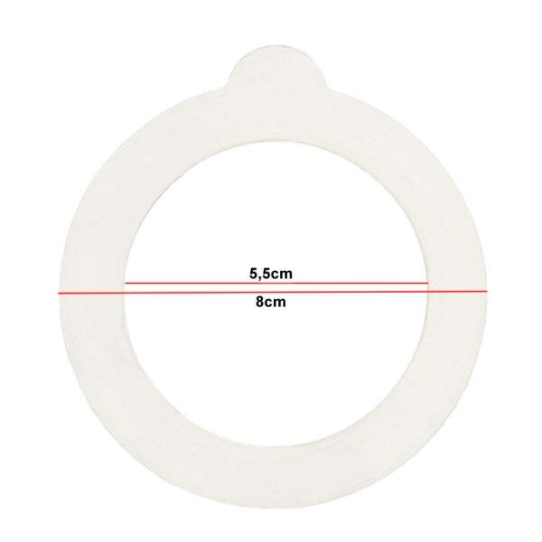 Borracha Anel Vedação 80mm Pote Fido Kit 6 Peças Reposição - 2
