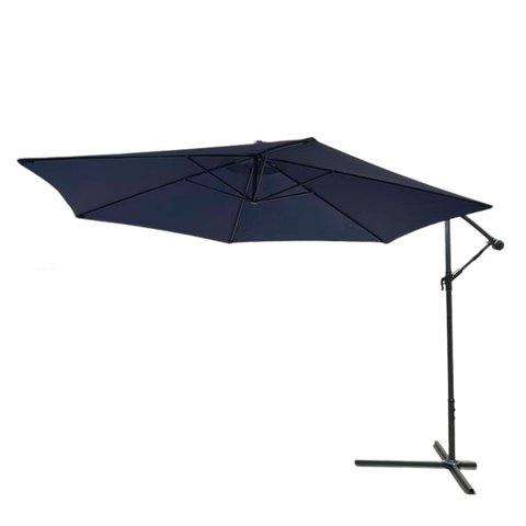 Ombrelone Lateral Articulado Alumínio 3,5m Grande Praia Piscina Jardim com Base Importway Iwobl-350 