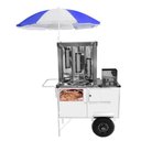 Ver imagem 1 de Carrinho de Churrasco Grego Cefaz Branco Rodas Pneumáticas e Guarda Sol Bl20p/gs