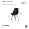 Kit 4 Cadeiras Jantar Eames Wood Leda Design Estofada Cinza - 6