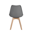 Ver imagem 6 de Kit 4 Cadeiras Saarinen Wood Leda Cinza Polipropileno Estofada Sala Jantar