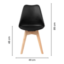 Ver mais imagens de Kit 6 Cadeiras Jantar Eames Wood Leda Design Estofada