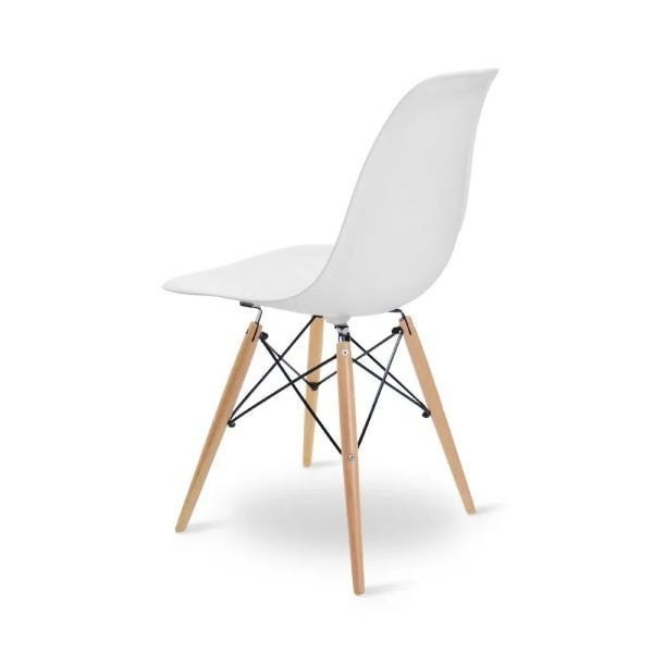 Kit 2 Cadeiras Charles Eames Eiffel Wood Design Branca - 3