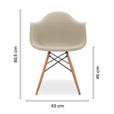 Ver imagem 7 de Kit 6 Cadeiras de Jantar Charles Eames Wood Daw Braço Fendi
