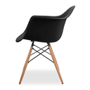 Ver imagem 4 de Kit 6 Cadeiras de Jantar Charles Eames Wood Daw Braço Preta
