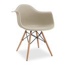 Ver imagem 2 de Kit 4 Cadeiras de Jantar Charles Eames Wood Daw Braço Fendi