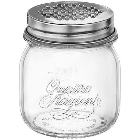 Queijeira com Ralador Pote de Vidro 250ml Quattro Stagioni