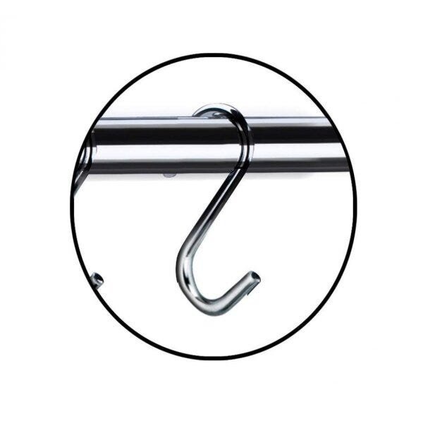 Barra Tubular em Aço 60cm com 6 Ganchos Bella Cucina Future - 3