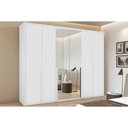 Ver imagem 1 de Guarda Roupa 6 Portas (1 C- Espelho) e 6 Gavetas Imperatore Branco - Lopas