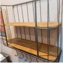 Ver imagem 2 de Prateleira para Parede de Ferro e Madeira - 59,5 x 61,5 x 20,5 cm