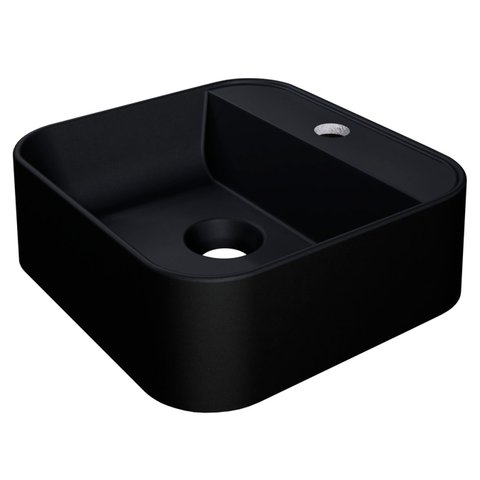 Cuba Pia para Banheiro Quadrada 32cm Ágata C08 Preto - Mpozenato
