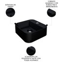 Ver imagem 3 de Cuba Pia para Banheiro Quadrada 32cm Ágata C08 Preto - Mpozenato