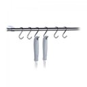 Ver imagem 2 de Barra Tubular em Aço 30cm com 6 Ganchos Bella Cucina Future