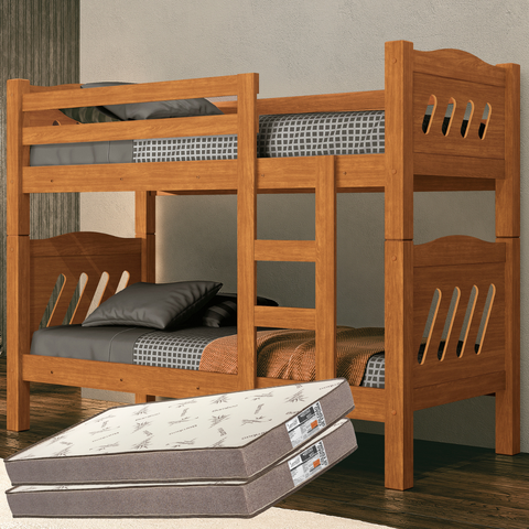 Beliche Pérola + 2 Colchões D33 Cor: Nature