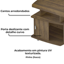 Ver imagem 5 de Rack Bancada para Tv 50 Pol 1p 122 Cm Pinho Arly
