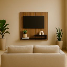 Painel para Tv até 32 Polegadas Ripado com Prateleira - 2
