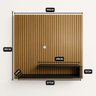 Painel para Tv até 32 Polegadas Ripado com Prateleira - 2