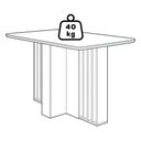 Ver imagem 2 de Mesa de Jantar Isadora 22123 4 Lugares Retangular MDF 130x80cm Cinamomo Milani Movelaria