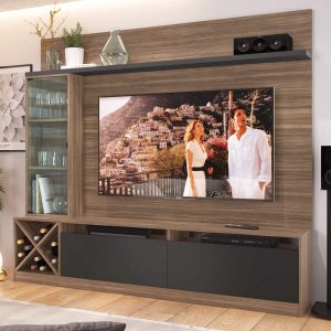 Estante Home para TV até 50 Polegadas 1 Porta de Vidro Sorrento Quiditá