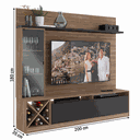 Ver imagem 3 de Estante Home para TV Até 60 Polegadas 1 Porta de Vidro Veneza Quiditá