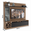 Ver imagem 3 de Estante Home para TV Até 60 Polegadas 1 Porta de Vidro Veneza Quiditá