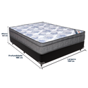 Ver imagem 3 de Cama Box Preto e Colchão Iso Superpocket Molas Ensacadas Casal Ortobom