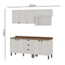 Ver imagem 2 de Cozinha Compacta Modulada com Nicho Microondas e Tampo 2m 7 Peças Friz Genialflex