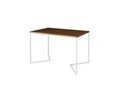 Ver imagem 3 de Mesa Industrial Base Ferro Branco em V Tampo 137x90 Amendoa 4 Cadeiras Eames Assento Branco Ferro