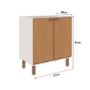 Ver imagem 2 de Balcão para Cozinha 80cm C/ 2 Portas Prateleiras 100% Mdf Cor:branco Fosco/ Teka Soho