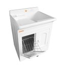 Ver imagem 4 de Gabinete Tanque Esfregador 50 Litros Espaço Torneira Branco F21T