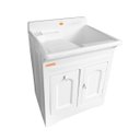 Ver imagem 1 de Gabinete Tanque Esfregador 50 Litros Espaço Torneira Branco F21T