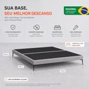 Ver imagem 4 de Cama Base Box King Unique 193x203 Sommier Moderno Pés de Ferro Linho Cinza - Desk Design