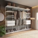 Ver imagem 6 de Closet Aberto Modulado para Casal 245cm Eminence Branco