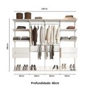 Ver imagem 4 de Closet Aberto Modulado para Casal 245cm Eminence Branco