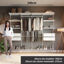 Ver imagem 5 de Closet Aberto Modulado para Casal 245cm Eminence Branco