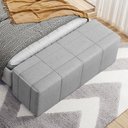 Ver imagem 2 de Puff Decorativo Living Sala de Estar 160 cm Roma W01 Linho Cinza - Lyam Lyam Decor