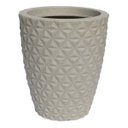 Ver imagem 2 de Vaso Decorativo para Plantas Coluna Diamante Tamanho M:Cinza