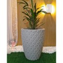 Ver imagem 1 de Vaso Decorativo para Plantas Coluna Diamante Tamanho M:Cinza