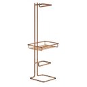Ver imagem 2 de Suporte para Papel Higiênico de Chão para 2 Rolos com Porta Objetos Rose Gold Future
