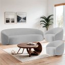 Ver imagem 2 de Kit Sofá 3 Lugares 200cm e 2 Poltronas Orgânica Luxo Recepção Amore Linho - Doce Sonho Móveis